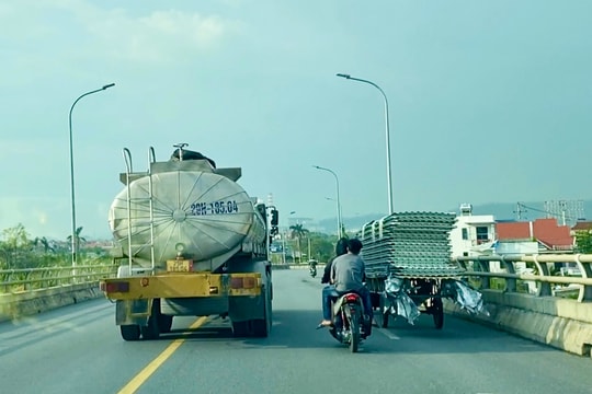 Nhiều vi phạm giao thông đồng thời trên cầu Mây (Hải Dương)