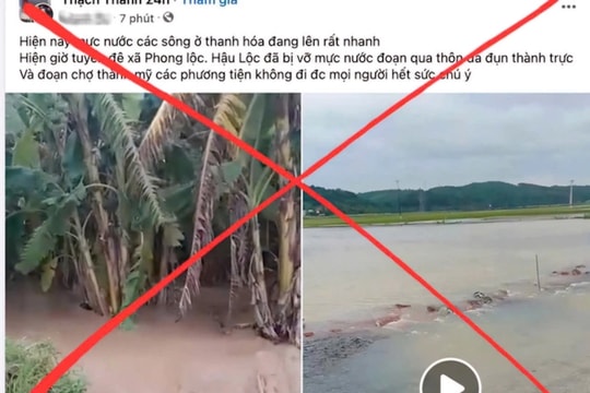 Bác thông tin vỡ đê ở Thanh Hóa