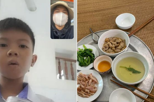 Mâm cơm cậu bé 9 tuổi Hải Dương nấu giúp mẹ nhận "bão tim" từ cộng đồng mạng