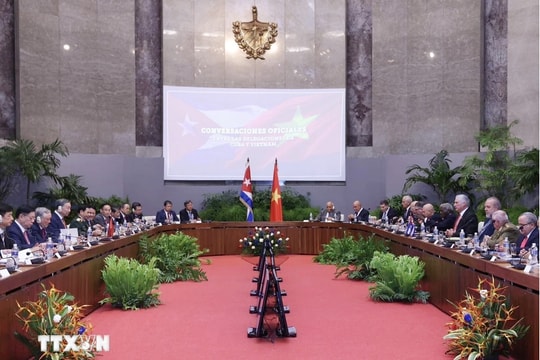 Tổng Bí thư, Chủ tịch nước Tô Lâm hội đàm với Bí thư Thứ nhất, Chủ tịch Cuba Miguel Díaz-Canel Bermudez