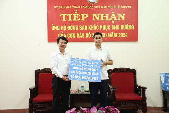 TP Hồ Chí Minh ủng hộ nhân dân Hải Dương 7 tỷ đồng khắc phục thiệt hại do bão số 3