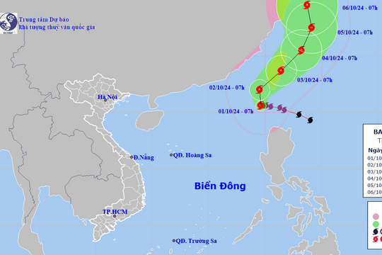 Bão số 5 mạnh lên thành siêu bão cấp 16