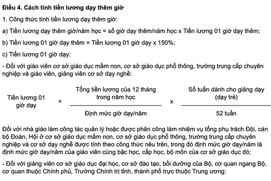 Nhiều giáo viên phản ánh không được thanh toán tiền dạy thêm giờ đúng quy định