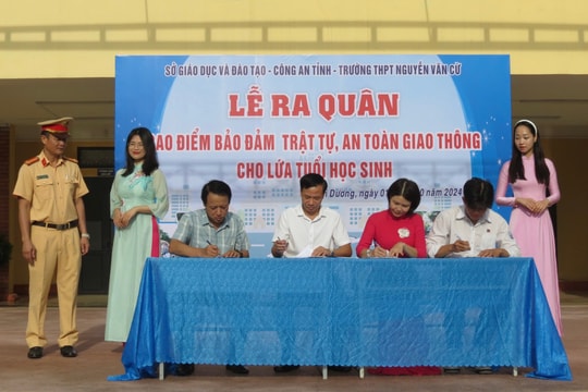 Hải Dương đồng loạt ra quân thực hiện cao điểm bảo đảm trật tự an toàn giao thông cho lứa tuổi học sinh