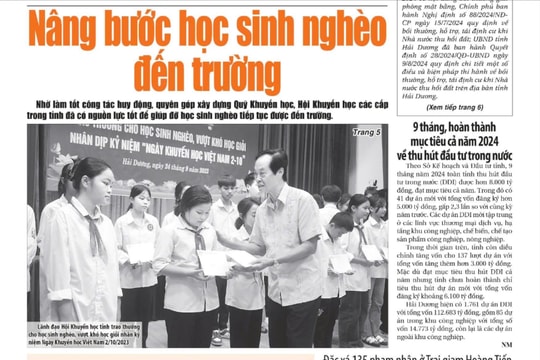 Xem gì trên báo Hải Dương ngày 2/10?