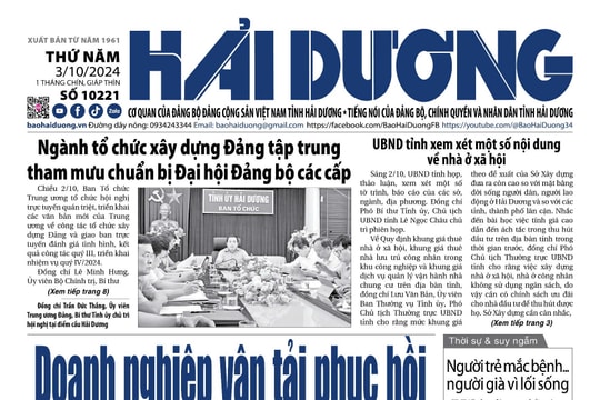 Xem gì trên báo Hải Dương ngày 3/10?