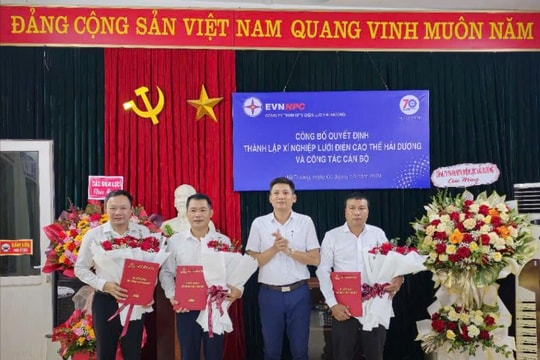 Thành lập Xí nghiệp Lưới điện cao thế Hải Dương