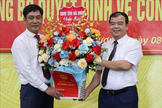 Đồng chí Phạm Cửu Long giữ chức Phó Giám đốc Sở Xây dựng Hải Dương