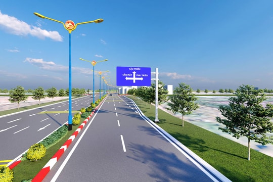 Kinh Môn tăng vốn đầu tư đường kết nối trung tâm thị xã đến cầu Triều
