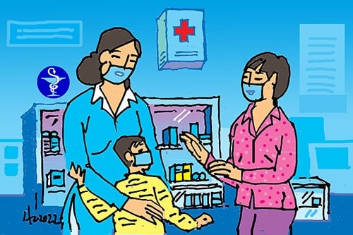 Mẹ tôi là bác sĩ