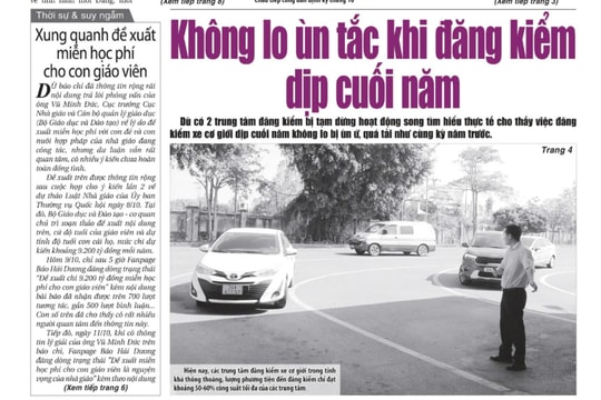 Xem gì trên báo Hải Dương ngày 14/10?