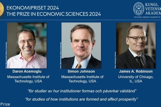3 người Mỹ thắng giải Nobel Kinh tế 2024