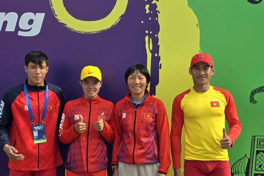 Ba tay chèo Hải Dương giúp đội tuyển Việt Nam giành huy chương vàng giải rowing vô địch châu Á