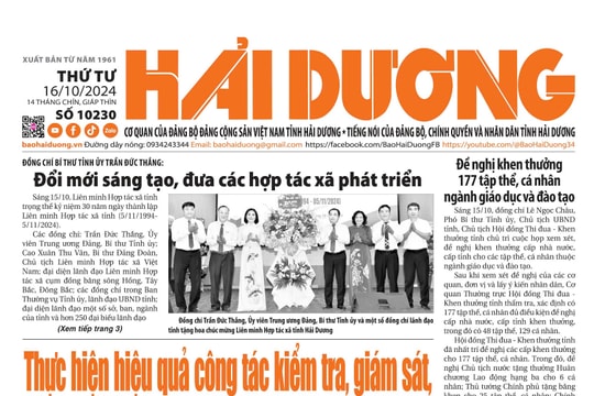 Xem gì trên báo Hải Dương ngày 16/10?