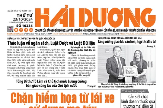 Xem gì trên báo Hải Dương ngày 23/10?