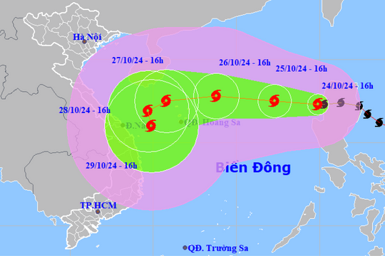Bão Trami vào Biển Đông, thành cơn bão số 6