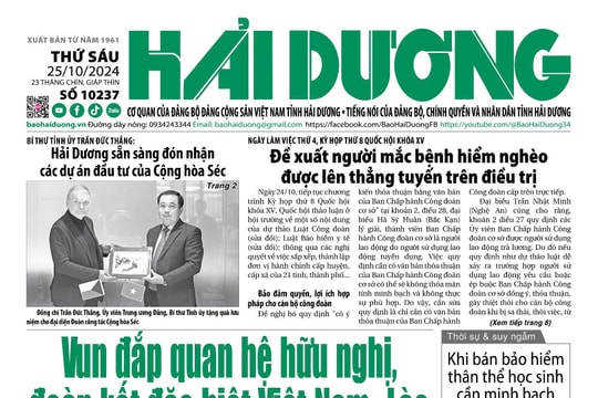 Xem gì trên báo Hải Dương ngày 25/10?