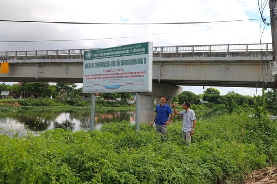 Công ty Bắc Hưng Hải lắp dựng 60 biển tuyên truyền bảo vệ công trình thuỷ lợi