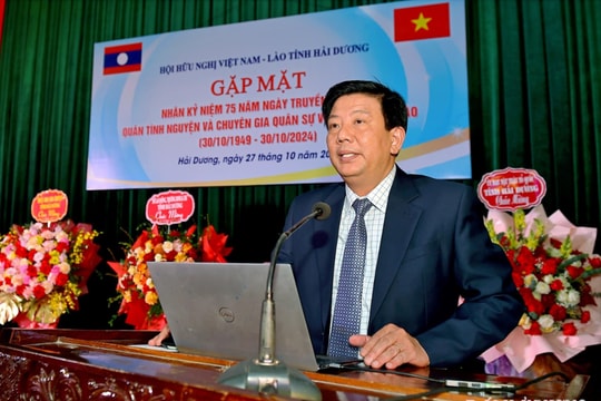 Quan tâm chăm lo đời sống cựu chuyên gia quân sự và quân tình nguyện giúp Lào đang công tác, sinh hoạt tại Hải Dương