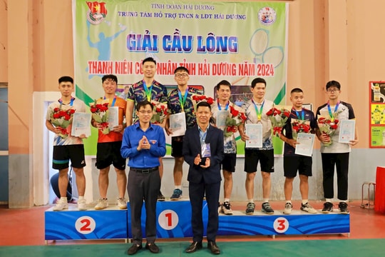 Giải cầu lông thanh niên công nhân Hải Dương tìm ra ngôi vô địch mới