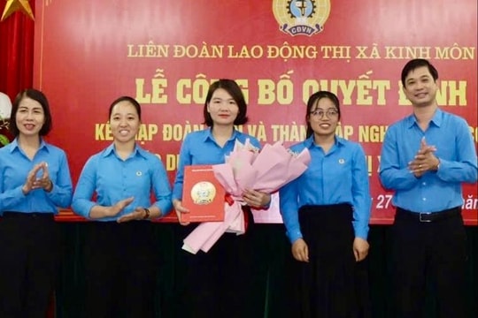 Hải Dương có 2 nghiệp đoàn cơ sở đầu tiên