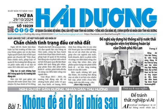 Xem gì trên báo Hải Dương ngày 29/10?