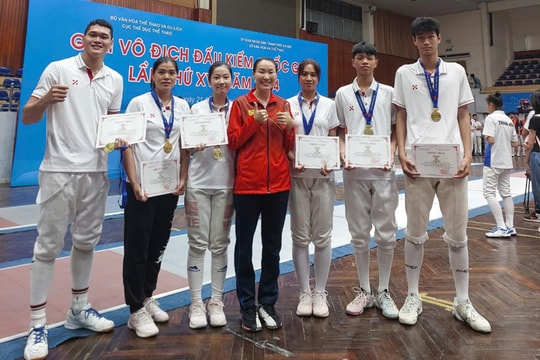 Đội tuyển Hải Dương vô địch nội dung hỗn hợp kiếm 3 cạnh giải vô địch quốc gia