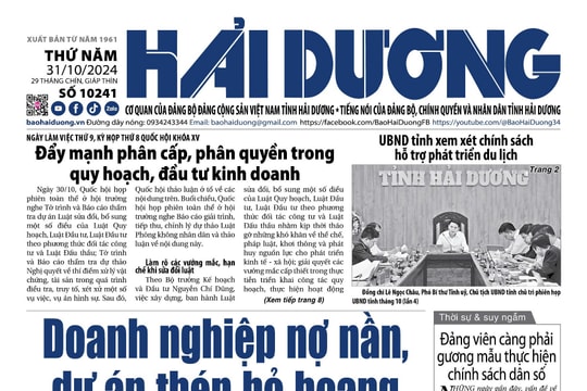 Xem gì trên báo Hải Dương ngày 31/10?