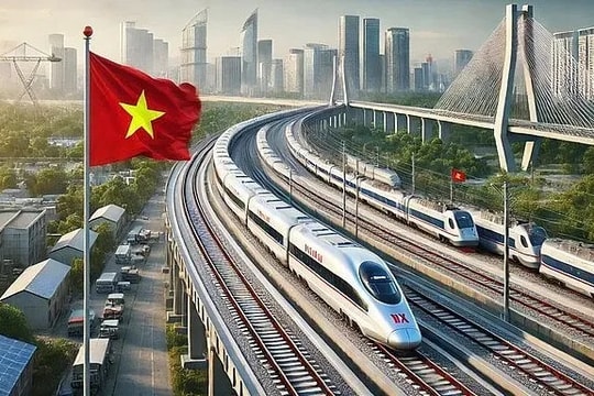Đường sắt tốc độ cao phần lớn đi trên cao, chính xác từng phút, giảm phát thải