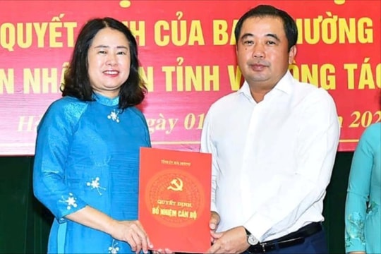 Chủ tịch Hội Liên hiệp phụ nữ tỉnh Hải Dương Trần Thị Thanh Thảo giữ chức Phó Trưởng Ban Dân vận Tỉnh ủy