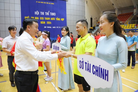 Gần 200 vận động viên tham gia hội thao Khối Thi đua các cơ quan tham mưu tổng hợp Hải Dương năm 2024
