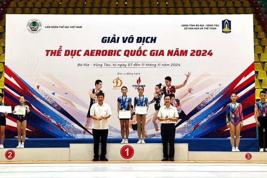 Lần đầu Hải Dương giành huy chương vàng Giải vô địch thể dục aerobic quốc gia