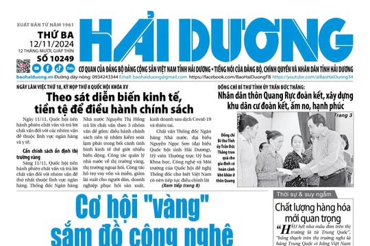 Xem gì trên báo Hải Dương ngày 12/11?