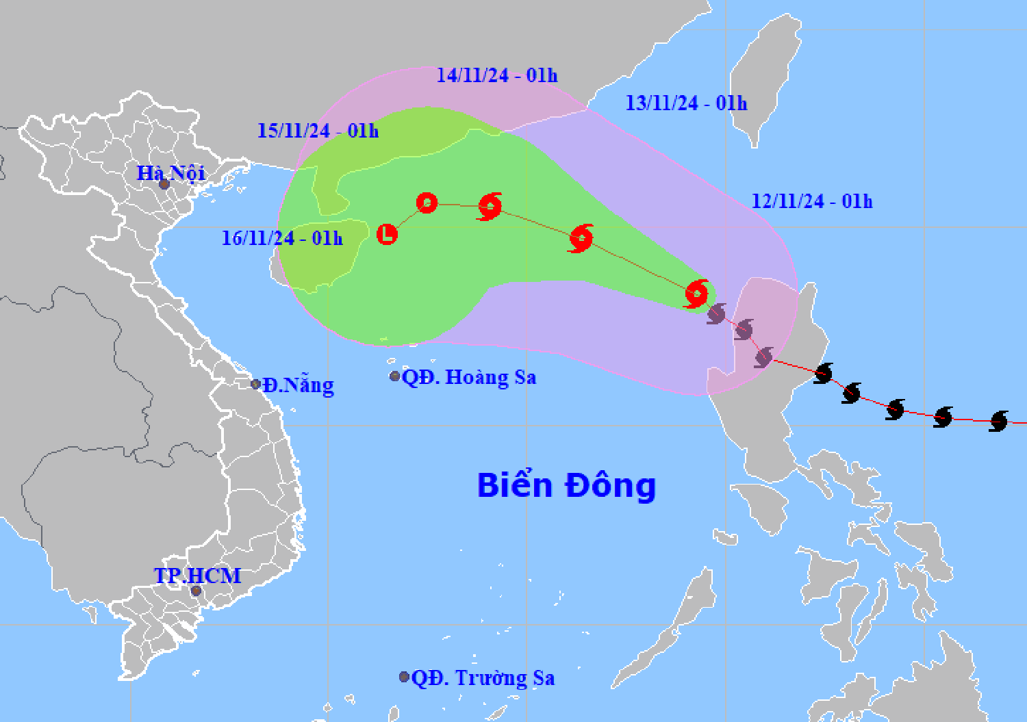 Bão Toraji trở thành bão số 8, khả năng tan ngay trên Biển Đông