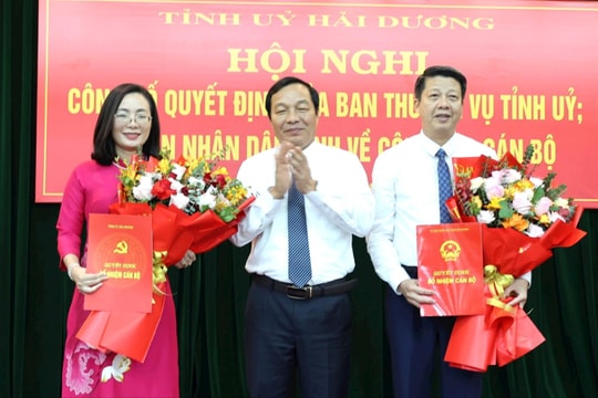 Điều động, luân chuyển Phó Bí thư Thường trực Huyện ủy Gia Lộc, Phó Giám đốc Sở Tài chính Hải Dương