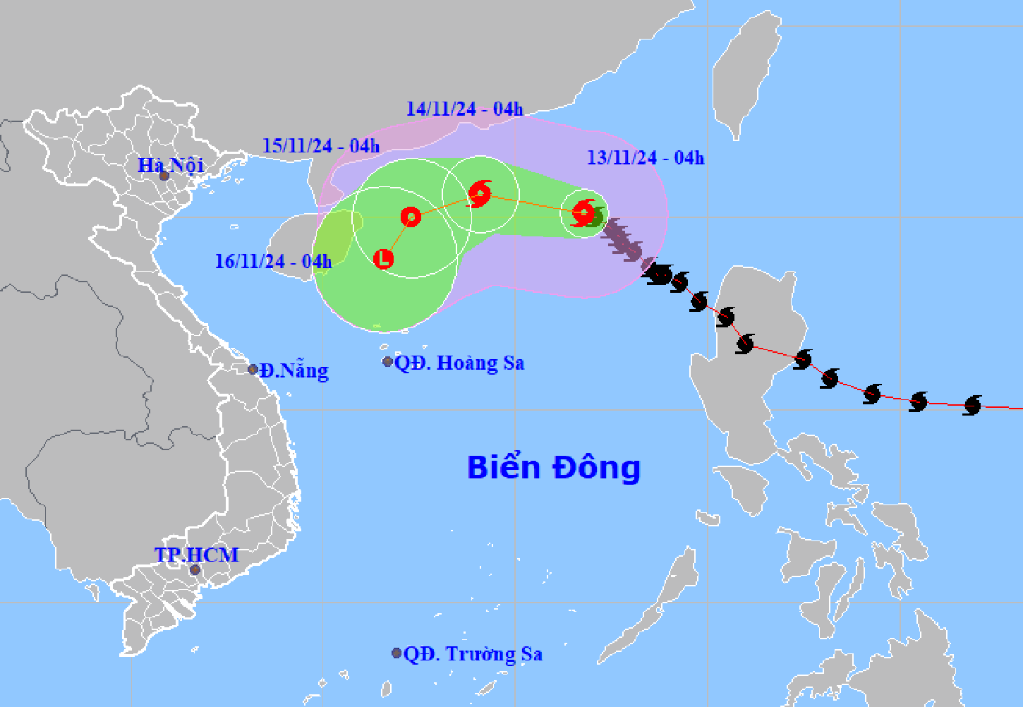 Bão số 8 di chuyển theo hướng tây tây bắc, dự báo tan ngay trên biển