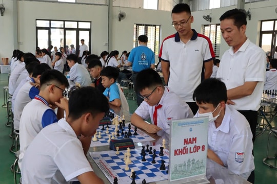310 kỳ thủ tranh tài tại Giải cờ vua học sinh tiểu học và THCS huyện Thanh Hà