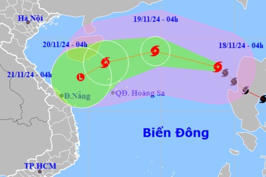 Bão Man-yi vào Biển Đông trở thành bão số 9, đang giật cấp 15