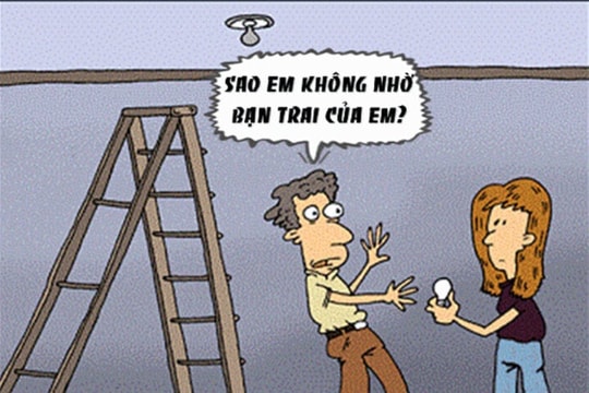Cô hàng xóm nhờ sửa bóng đèn