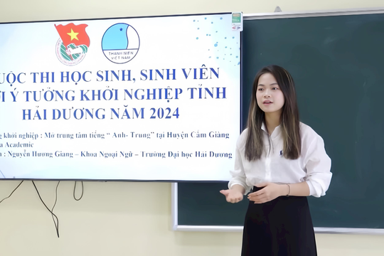 Nguyễn Hương Giang nuôi ý tưởng khởi nghiệp khi còn là sinh viên