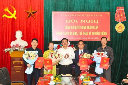 3 huyện ở Hải Dương đã công bố sáp nhập trung tâm văn hóa - thông tin - thể thao và đài phát thanh