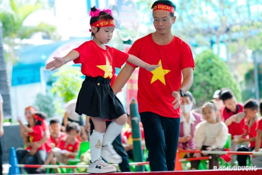 Học sinh, phụ huynh mầm non Nam Sách hoà mình trong 'Ngày hội sức khoẻ trẻ thơ'