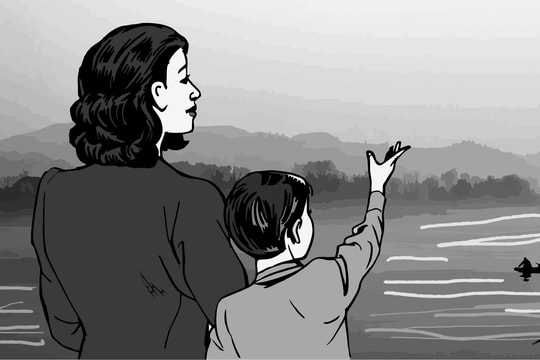 Người đi về phía biển