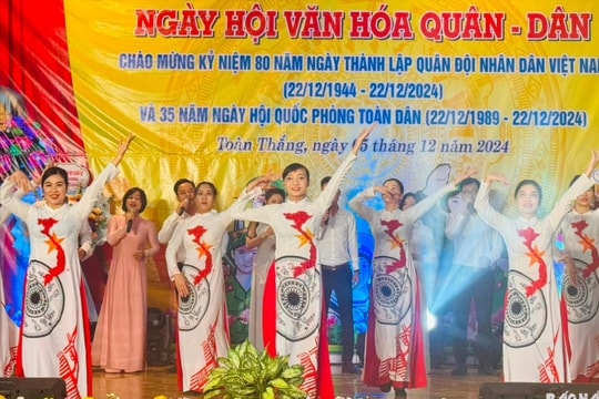 Ấm áp Ngày hội văn hóa quân - dân xã Toàn Thắng