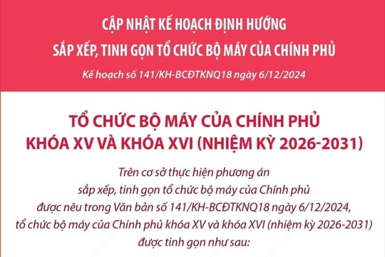 Sau khi sắp xếp, tinh gọn, Chính phủ sẽ giảm bao nhiêu bộ, cơ quan?