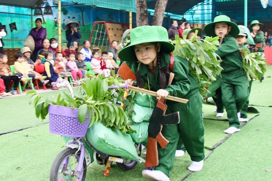 Giáo dục tình yêu bộ đội cho trẻ em mầm non ở Hải Dương