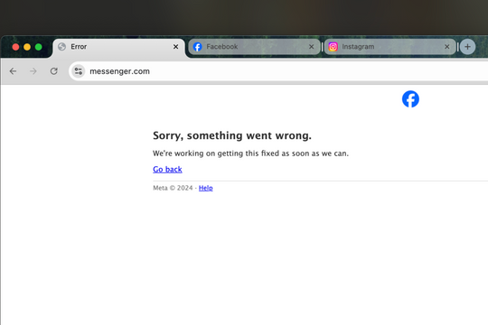 Facebook, Messenger gặp sự cố