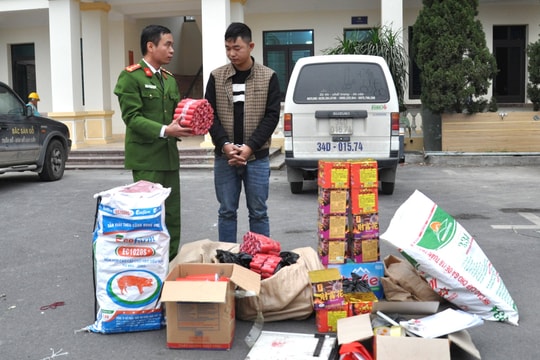 Phát hiện đối tượng tàng trữ, sản xuất gần 200 kg pháo ở Kim Thành