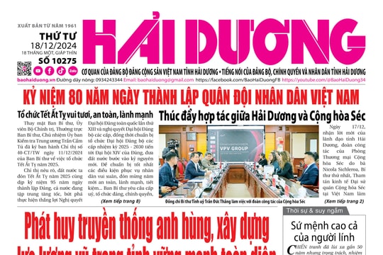 Xem gì trên báo Hải Dương ngày 18/12?
