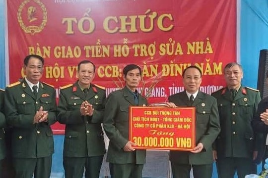 Hội Cựu chiến binh Ninh Giang dẫn đầu phong trào xây, sửa nhà cho hội viên nghèo
